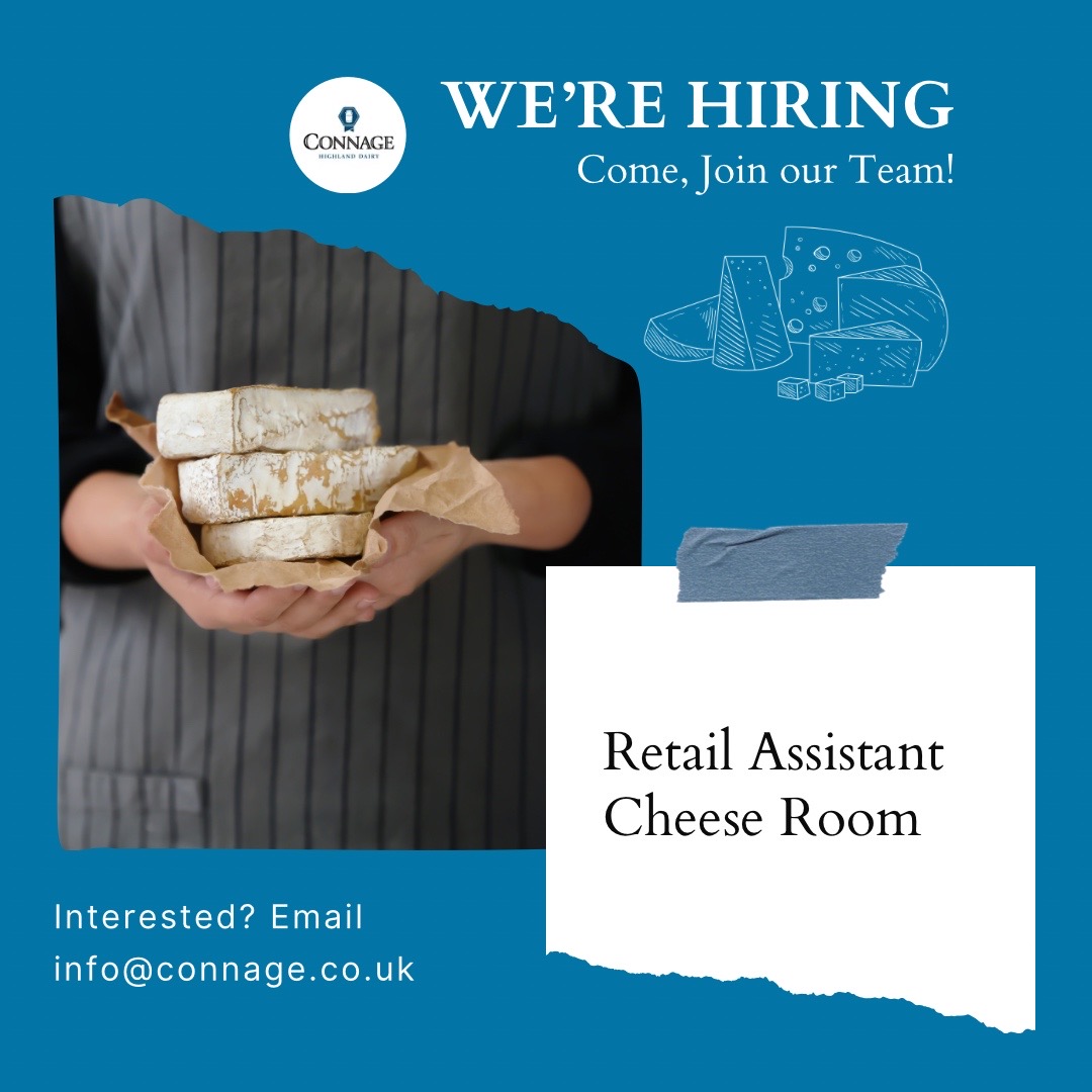 🧀 We're Hiring! 🧀
Due to a change in circumstances, we are looking for a Retail Assistant to join our Cheese Room team. 
Passion for cheese? 
Excellent customer service skills? 

🧀 Apply now! See our other social media for more details. 

#JobOpening #CheeseLoversUnite