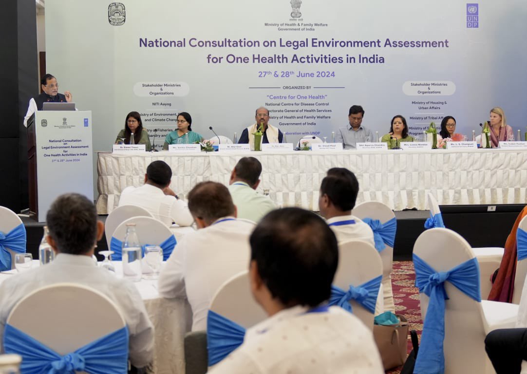 NCDCMoHFW's tweet photo. National Consultation on Legal Environment Assessment on One Health on 27-28 June in collaboration with UNDP. Dr. Paul, NITI Aayog, Secretaries of Health, Env., AH, Law & Justice joins hand for Initiating a Unified Legal & Policy Framework One Health
#OneHealthforall #NOHP @UNDP https://t.co/PQecLYkBmC