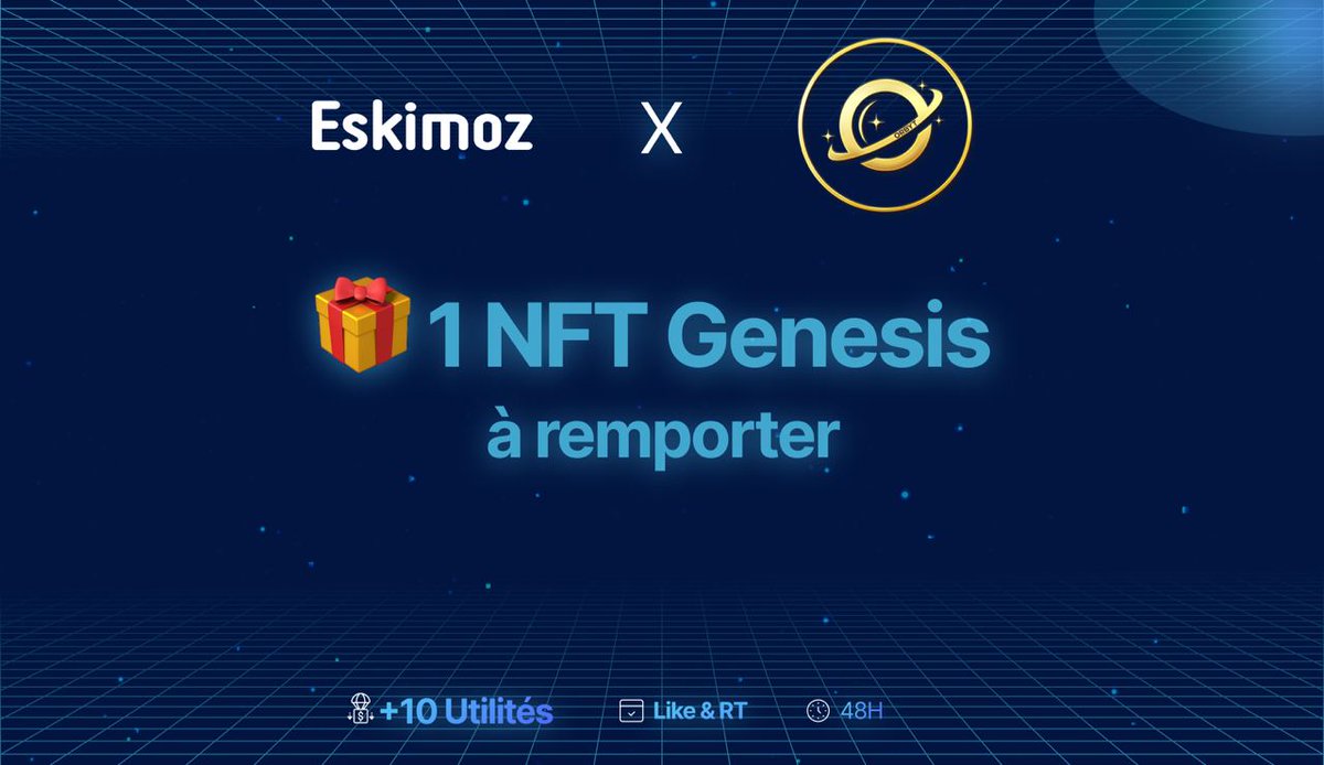 🎁 Giveaway 🎁

🏆Eskimoz, c’est la communauté d'entrepreneurs Web3 et Web2 francophone à l’incroyable écosystème de partenaires🔥

🎉 1 NFT du Top 100 de la collection Genesis (≈500€)

🎟️ To enter:
✅ LIKE &amp; RT
✅ Follow <a href="/Orbyt_off/">Orbyt</a>, <a href="/NitramEvan/">Evan</a> &amp; <a href="/EskimozNFT/">Eskimoz NFT</a>
✅ Tag 3 friends