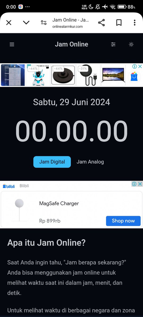 bjslfp's tweet photo. 29 Juni 2024 Jam 00:00 apakah sudah ada tanda kiamat dimulai? Daerah Cirebon terpantau aman alhamdulillah meteor belum jatuh. https://t.co/dpd470DXkd