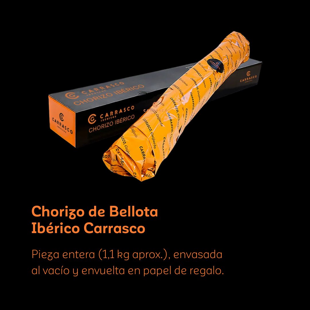 Elaborado con carne de cerdos ibéricos de raza propia alimentados con bellotas, nuestro chorizo destaca por su sabor intenso y jugoso y una textura muy suave. Hazte con él en 👉 carrascoibericos.com/p/chorizo-iber…