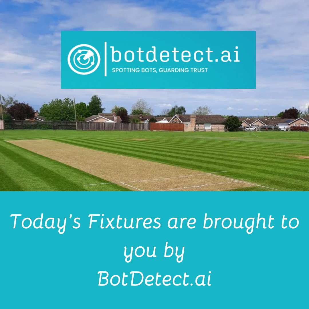 Here’s how all three teams lineup this weekend 

🏡 1s host Mears Ashby
🚗 2s travel to Towcestrians
🚗 3s travel to Panthers 

This weeks fixtures are brought to you by Botdetct.ai . Thank you for your support ✌️