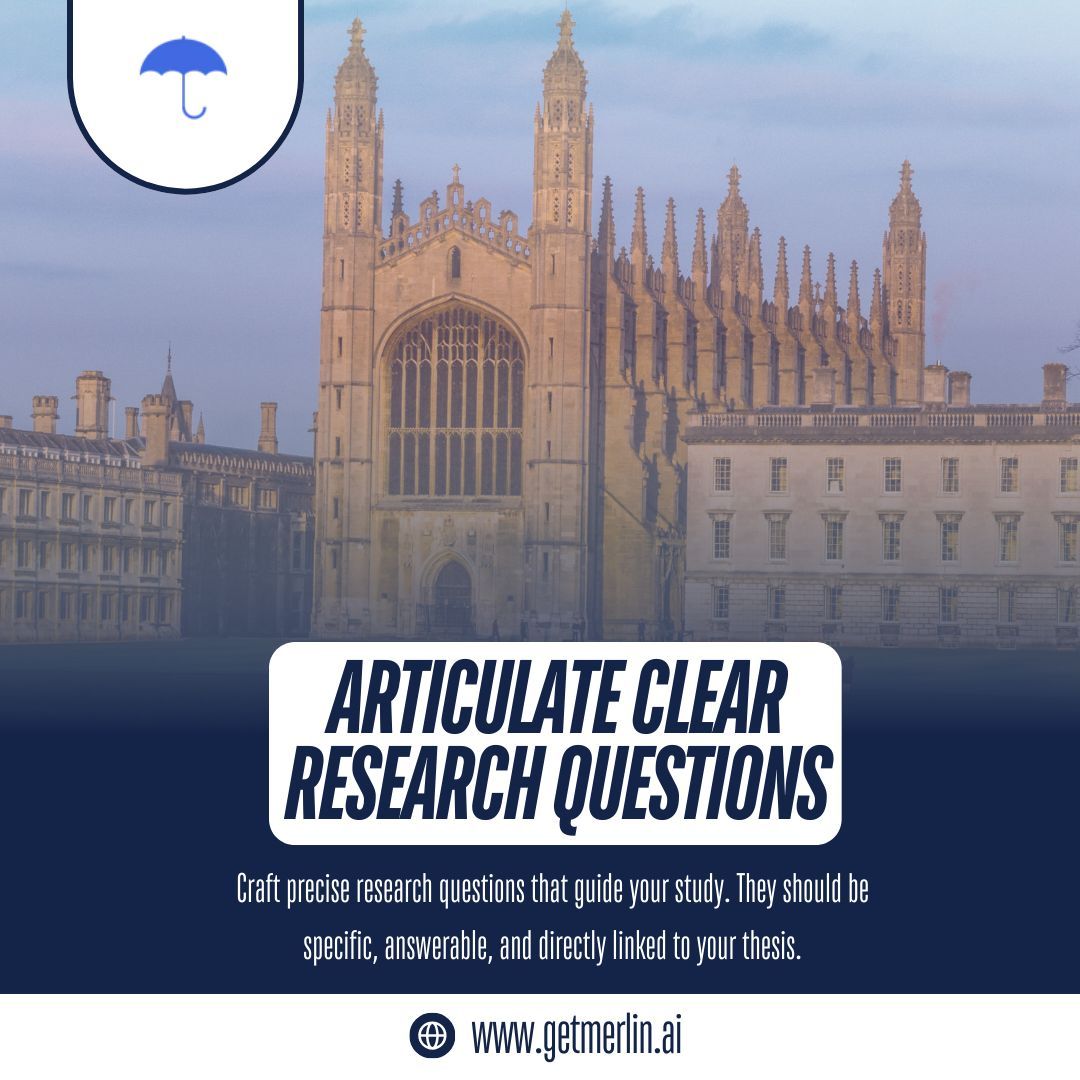 getmerlinai's tweet photo. 🎯🔍 Crafting clear research questions is a critical step in guiding your academic study. 📚✨

#ResearchQuestions #AcademicWriting #ThesisDevelopment #StudyGuidance #ResearchClarity #AcademicSuccess #ResearchFocus #EffectiveResearch #StudyDesign #ThesisSupport https://t.co/K29KY0hug1