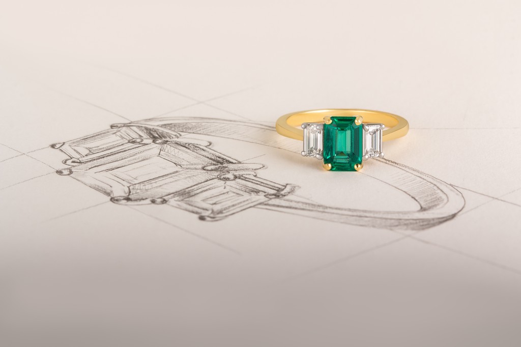 A vintage touch. This stunning Art Deco three-stone ring features an outstanding quality emerald, partnered with radiant emerald-cut diamonds and set in luxurious platinum and 18ct yellow gold. 

#Vintagering #ArtDeco #LuxuryJewellery #engagementring