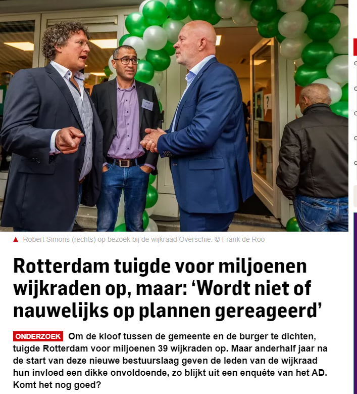 Wijkraden kosten vooral veel geld.