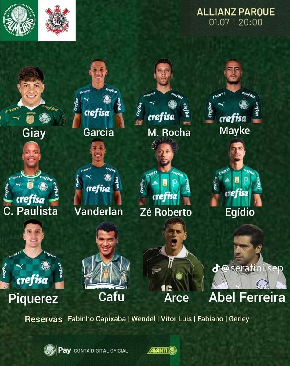 Ed_SEP1987's tweet photo. Saiu a provável escalação do Palmeiras para o clássico contra os gambás https://t.co/8gKYmXBcc6