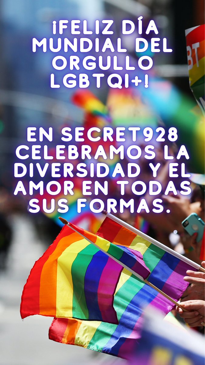 ClubSecret928's tweet photo. 🌈 ¡Feliz Día Mundial del Orgullo LGBTQI+! En Secret928 celebramos la diversidad y el amor en todas sus formas. Únete a nosotros para festejar el orgullo y la libertad de ser uno mismo. #LoveIsLove #OrgulloLGBTQI #Secret928 #diversidad #amor #celebrar #felizdía https://t.co/ch1p30PSBQ