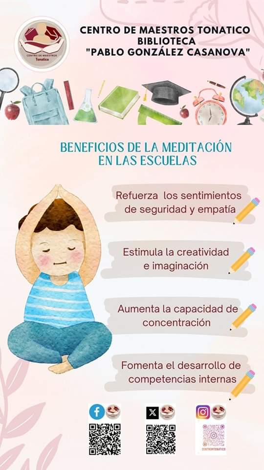 cmtonatico's tweet photo. #Socioemocional 🧠🙆🏻‍♀️🙆🏻‍♂️
La meditación es una práctica destinada a entrenar la mente. Esto con la finalidad relajarnos y conectar con el entorno que nos rodea. Una de las herramientas claves para enseñar a los niños a meditar es el control de la respiración. 
@SubdireccionC https://t.co/z99nV8Zmuv