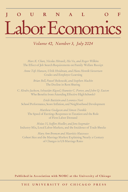 It is great to see "The Decline in Rent Sharing" published in JOLE! Together with <a href="/s_machin_/">Stephen Machin</a> and Brian Bell we show that the extent to which companies share their economic rents (e.g., profits) with workers has declined significantly since the 1980s.