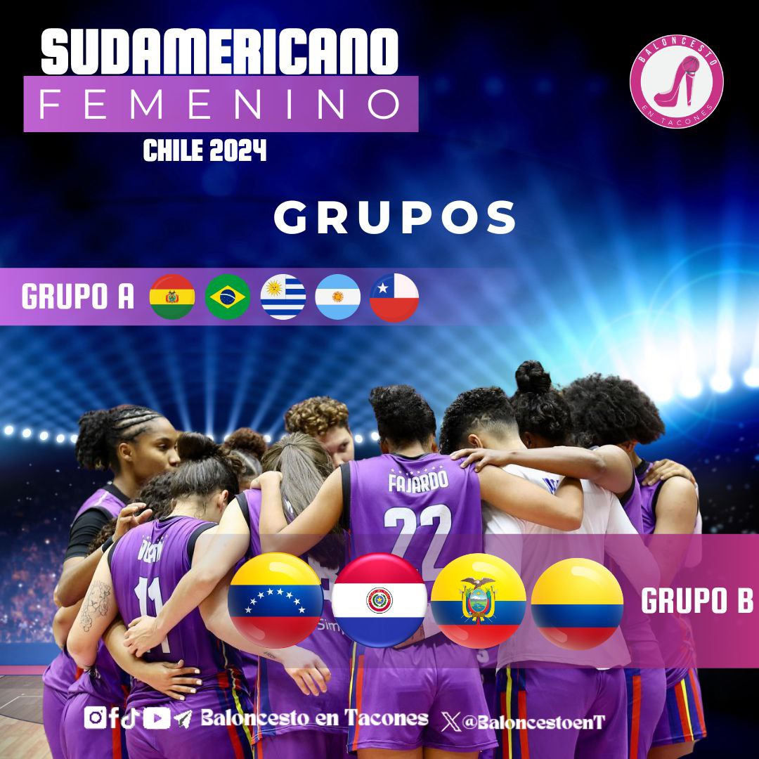 Venezuela estará en Grupo B del Sudamericano Femenino Chile 2024 🏀

🗞️ Lee más aquí : instagram.com/p/C8xF9vGRa8M/

#BaloncestoFemenino
#FIBA