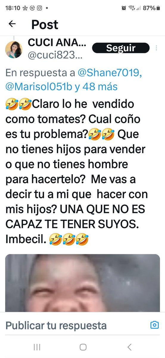 Marisol051b's tweet photo. @cuci82336903 @soofrito @2Royma @Circe_______7 @isa23777 @Tony_Espp @QuesterMurasaki @aldola38156446 @SUSIGM2 @MariaSe73592318 @cargadodebalas @carlatele85 @Isabel809161 @Angela912174683 @Shane7019 @FuchsiaSquad @genigen33943993 @Bendita64337611 @Joanna_S___ @annaespa3 @izasszas @soli191242 @ocean_mar @airamfdez @Maria24177834 @CarmenG01240029 @IN100S0_2 @ROCAMOH @Andrea92250562 @LelyMendez3 @Cherocioc @Maramadalena1 @Caballito444 @marisoli191242 @burbon_11 @Aifos77 @abrilprimavera2 @MariaVa2023 @Andrealasagas @Atenea_Goettin @LaspalmasRijola @Ferociana @lavecinaderojo @MaribelAlcantud @Palo05160359 @siempre_feliz69 @bolboreta_7 @Ros15366143 @Mari96384171766 @lovestar43628 Te refieres a madres como tu engendro , de esas q venden a sus hijos como tomate, proxeneta de tus hijos. https://t.co/zsujuxSGWy