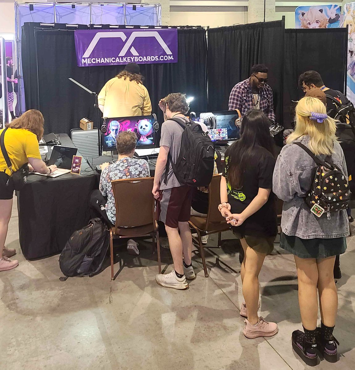 MKeyboards's tweet photo. CEO has begun! 🔥 #CEO2024

Come by Booth 14 to get ahead of the game and demo MK's new Mechbox Fight Stick - showcasing for the first time today at @CEOgaming! 

Specs and pre-ordering:
https://t.co/88hRizdX8j
