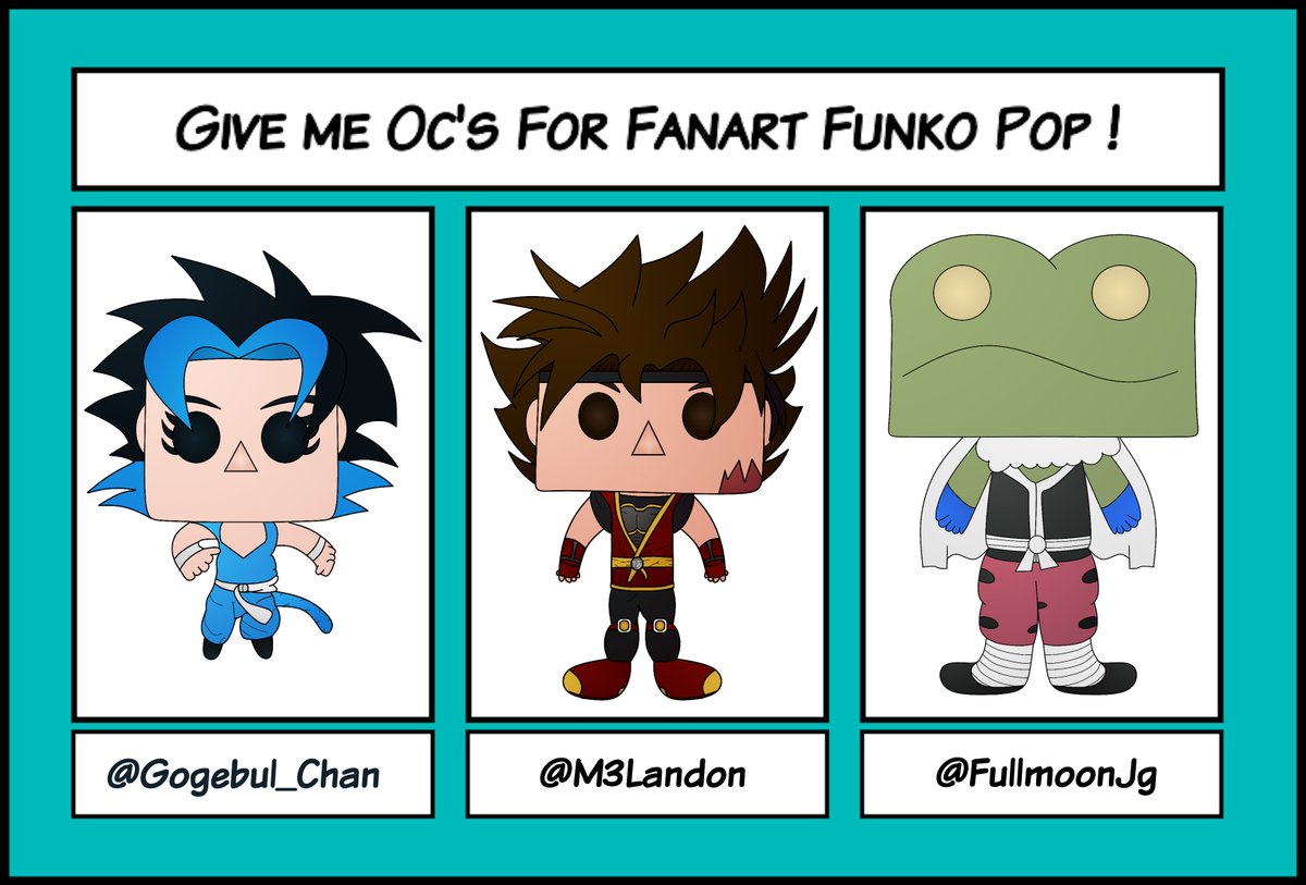 Mangal666's tweet photo. Thank you for taking part. Here are the 3 that were chosen.

@Gogebul_Chan  / @M3Landon  / @FullmoonJg 

And I'm sure I'll be making some again soon, for a next edition :3.

#Funkopop #funkopopoc #oc #funkopopcustom https://t.co/SZenLD5fMY