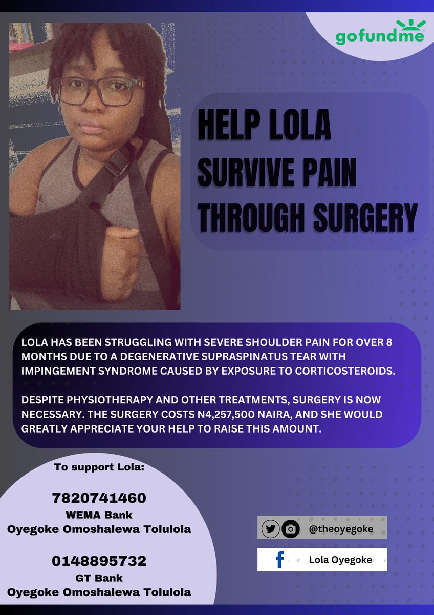 TheOyegoke's tweet photo. Please share, pray and donate 🙏🏾 https://t.co/NYQcK0ZGQu