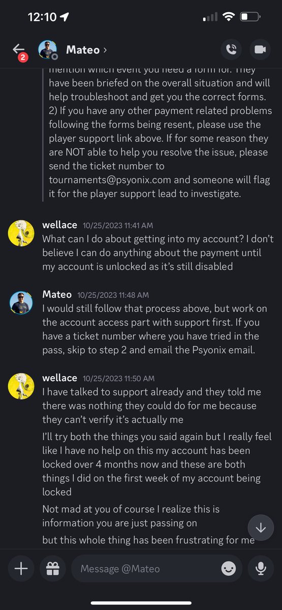 wellace_'s tweet photo. 1 year without main account access and I have not received a penny from RLCS or CRL I am owed over $5000 I really don’t know if this problem will get resolved without legal action which is beyond frustrating because I’ve been competing practically  for free for two years now 😐 https://t.co/FMDtCmSGzm