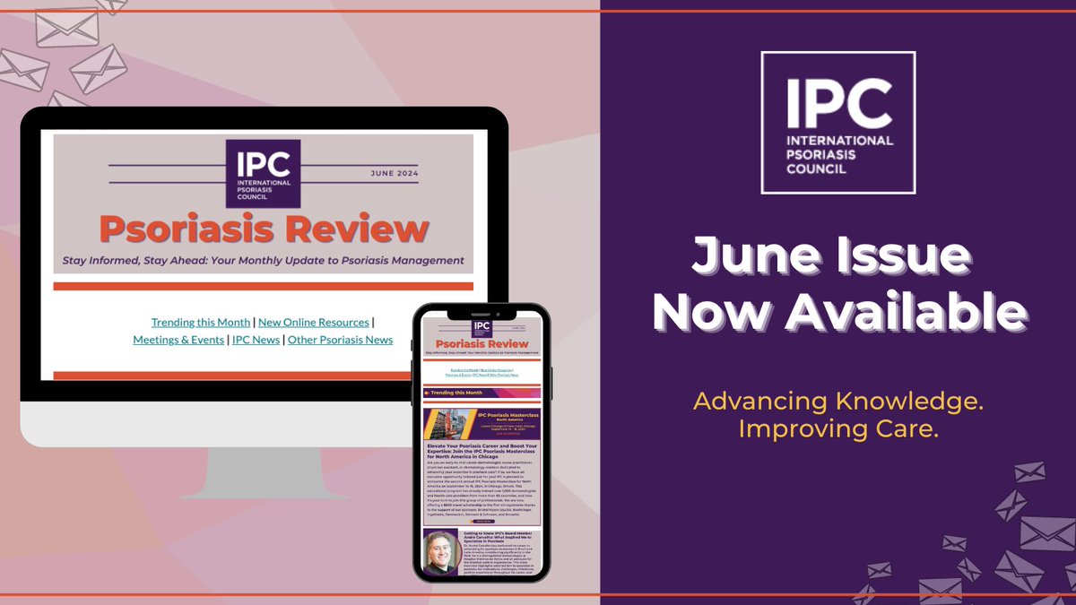IpcPs's tweet photo. π’ The June edition of the #IPCPsoriasisReview is here! Join over 12,000 #dermatologists and psoriasis enthusiasts in reading the latest issue! Learn what's new with IPC and stay updated on all things #psoriasis.
https://t.co/7iIsdcxZ81
#PsoriasisEducation #IPCNews https://t.co/i29XBYRYvb