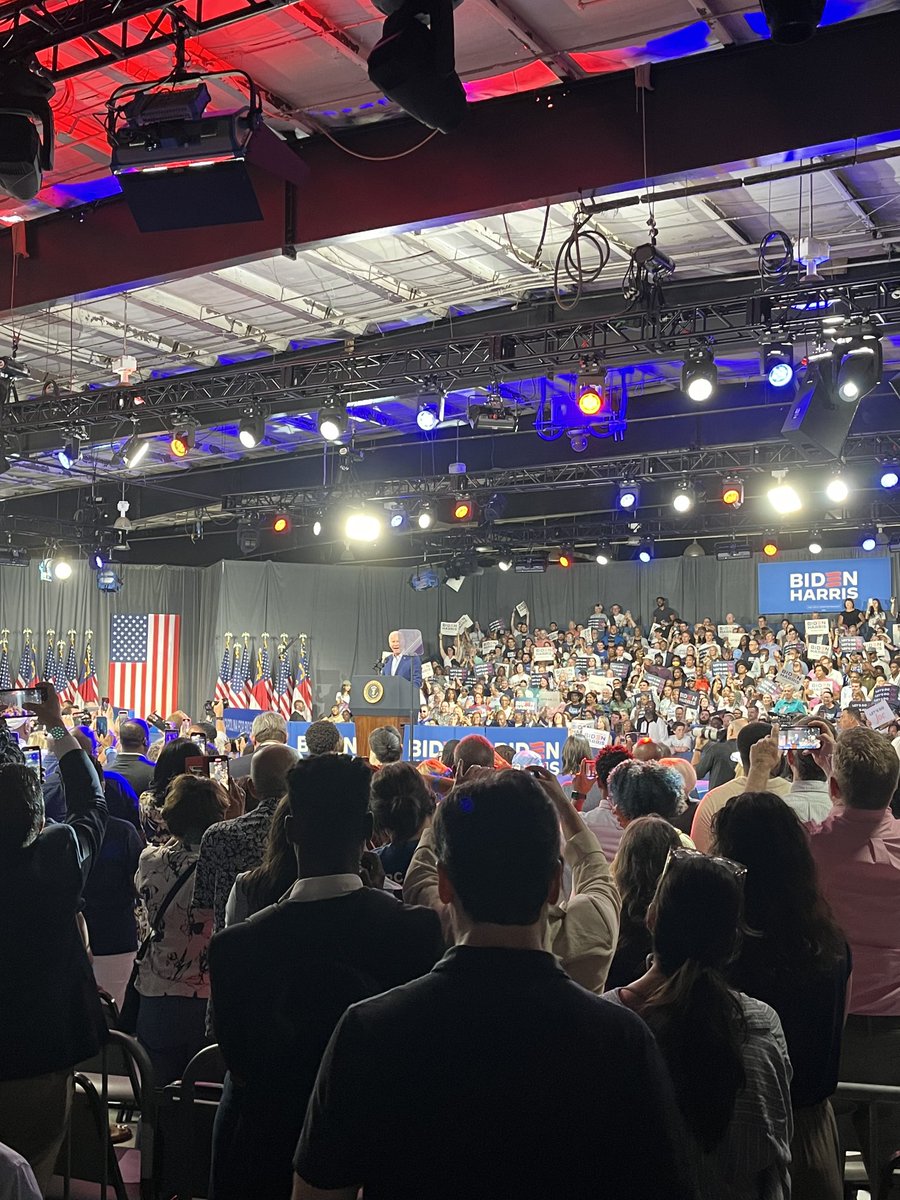 Biden says in Raleigh he intends to win North Carolina. “We win here, we win the election,” he says.