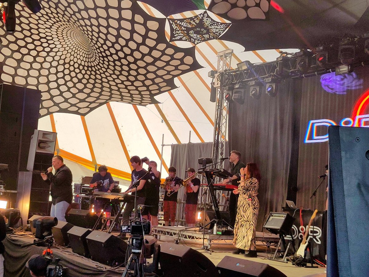 Yes, that's Professor Brian Cox again, joining D:Ream on keys at the Glade for a transcendent version of Things Can Only Get Better. EM