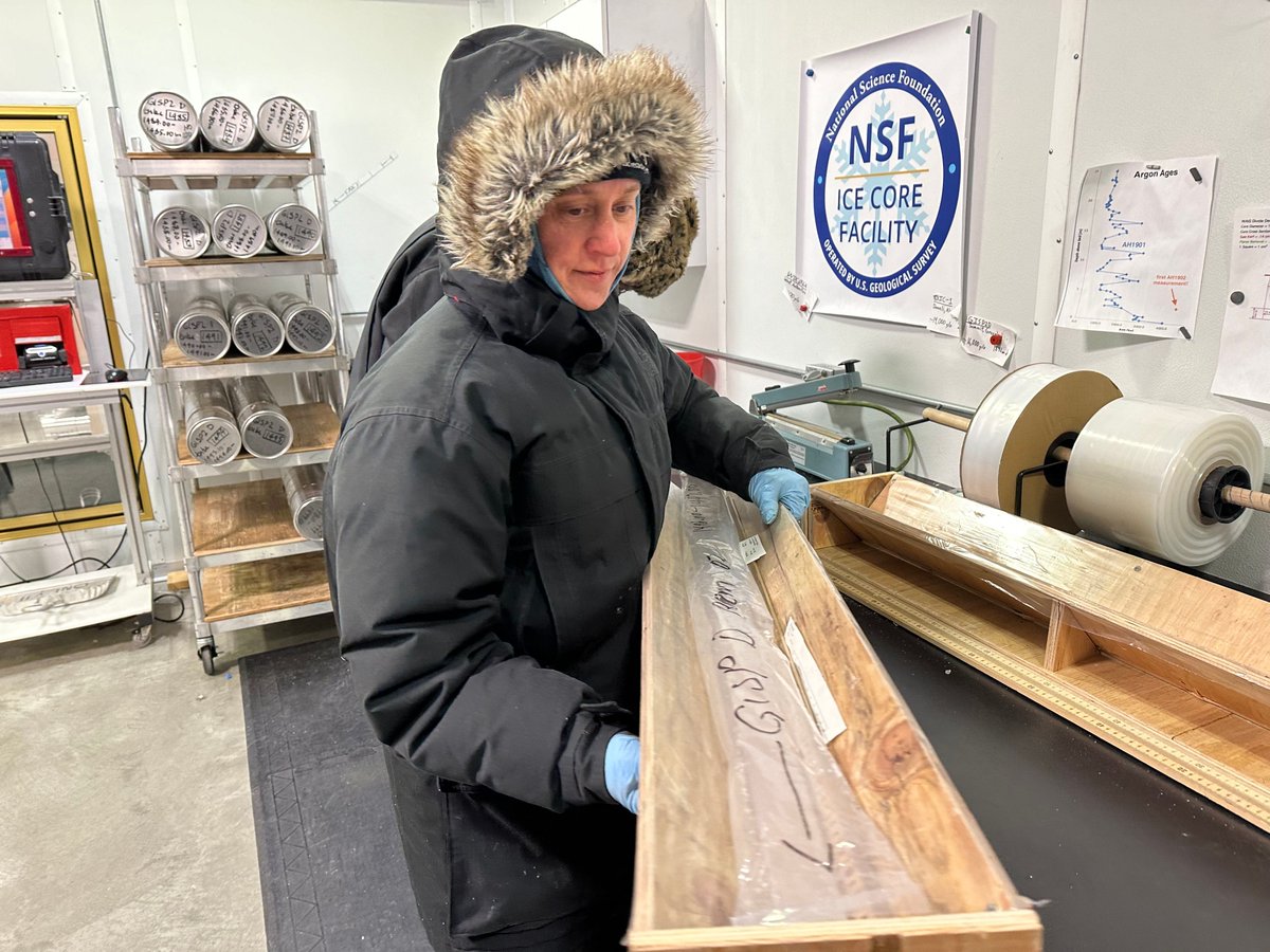 INSTAAR's tweet photo. 🧊 OLD CORE, NEW DATA: Tyler Jones & Valerie Morris are leading a group of students to resample Greenland's #GISP2 #IceCore. They will create 🤩 millions of new data points, helping elucidate abrupt climate change & extreme events of the past. Go team 🙌🏽 https://t.co/WzRylx7FGR https://t.co/5Vy1MaSwTQ