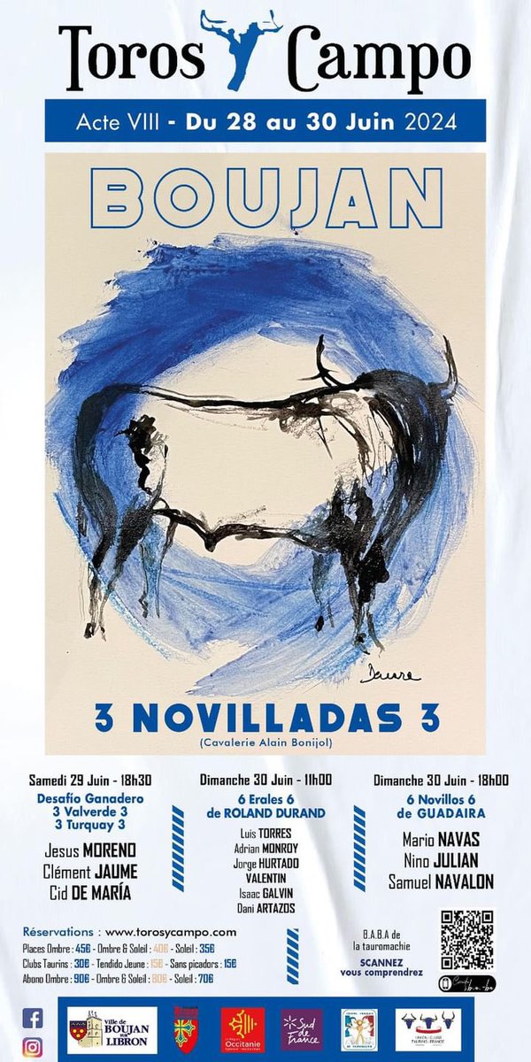 🐂 Des toros dans l’Herault et dans les Landes ce week-end ! Demain à Mimizan et jusqu’à dimanche à Boujan sur Libron !