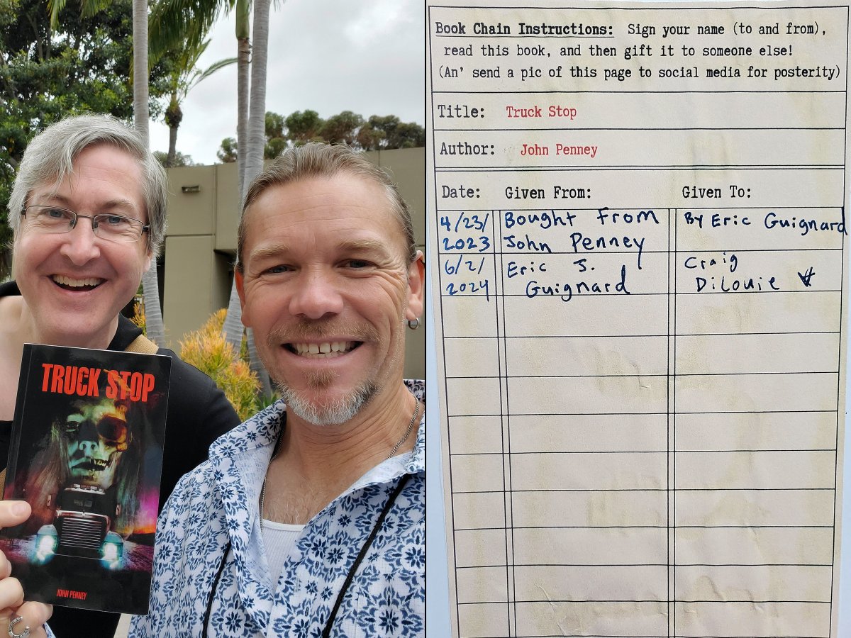 ericjguignard's tweet image. Highlighting #BookChain 2! 

Truck Stop (@EnPocalypsePub) by @johnvpenney: 

TRACKED AS BookChain2 here: ericjguignard.blogspot.com/2024/06/book-c…

Where to next? Only chance and the last reader involved may determine!