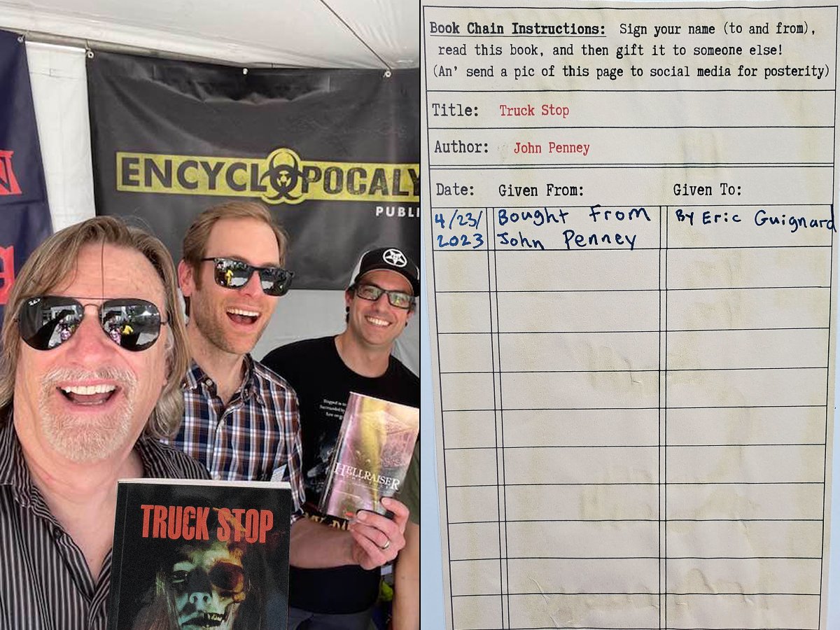 ericjguignard's tweet image. Highlighting #BookChain 2! 

Truck Stop (@EnPocalypsePub) by @johnvpenney: 

TRACKED AS BookChain2 here: ericjguignard.blogspot.com/2024/06/book-c…

Where to next? Only chance and the last reader involved may determine!