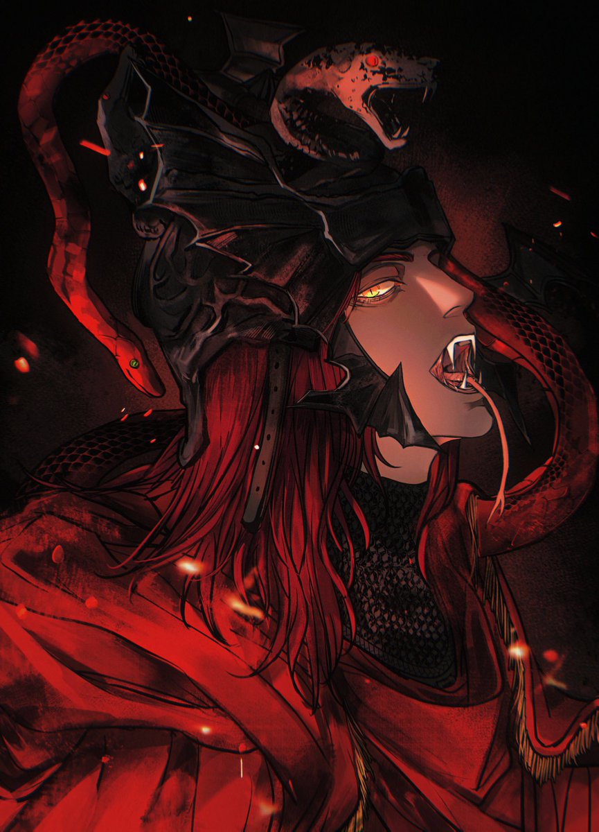 affectbitter's tweet image. #ELDENRING
obviously fromsoftware didn't make him a serpent mouth to save more player from going crazy for him