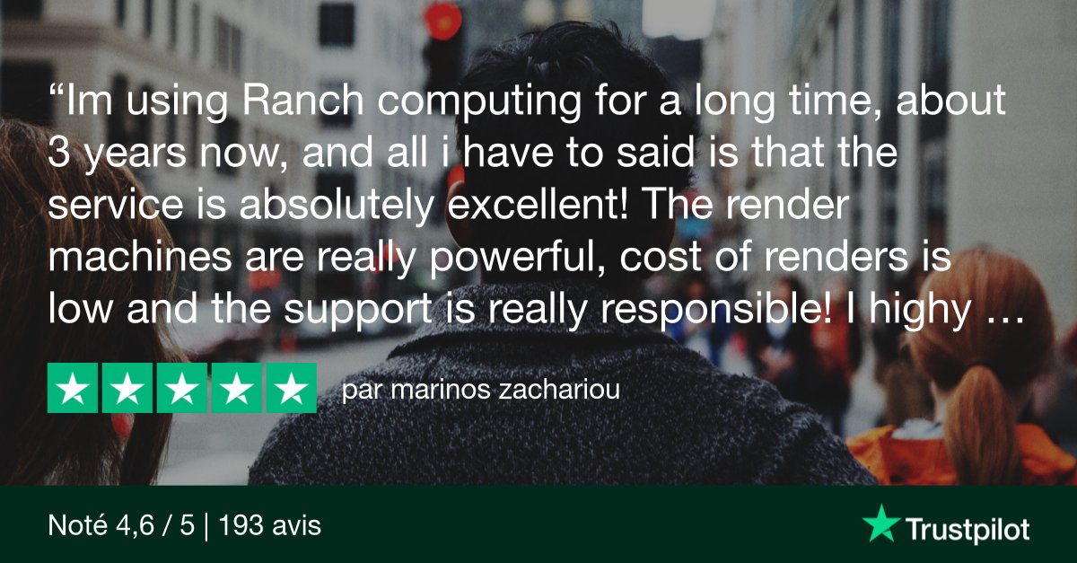 RANCHComputing's tweet image. Do not let your computers render this summer with this heat 🥵, we will handle that for you thanks to our super powerful machines and professional cooling system🤓!
🗣️Check out one of our recent TrustPilot review:
"Im using Ranch computing for a long time, about 3 years now,…