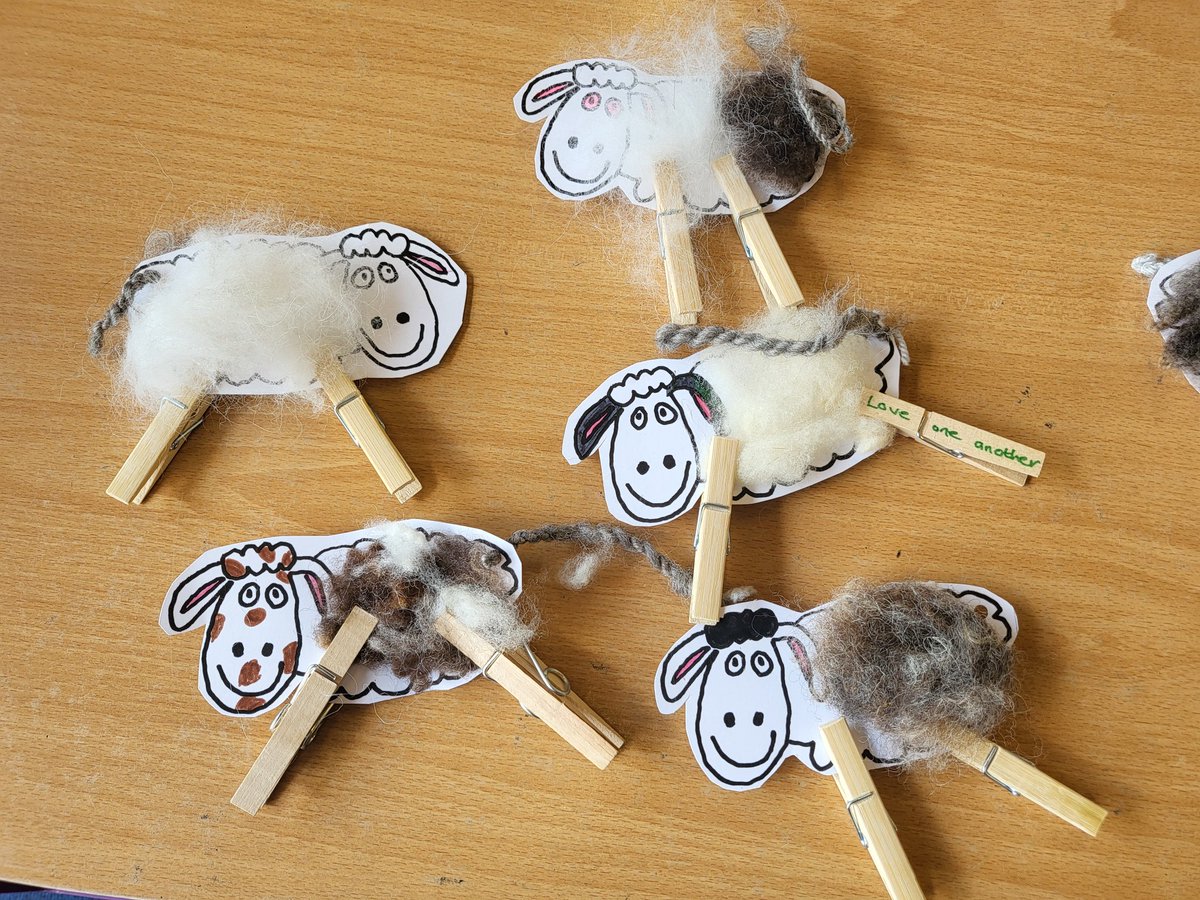 Red Class loved Lifepath this year, learning all about how monks lived in the past.  Here are some of their medieval tiles, based on designs found in Malvern Priory.  They spun the wool that forms the sheep's tails.  Thank you to all of the Pilgrim Guides! <a href="/CofEWorcester/">Diocese of Worcester</a> <a href="/D0WMAT/">Diocese of Worcester Multi Academy Trust (DoWMAT)</a>