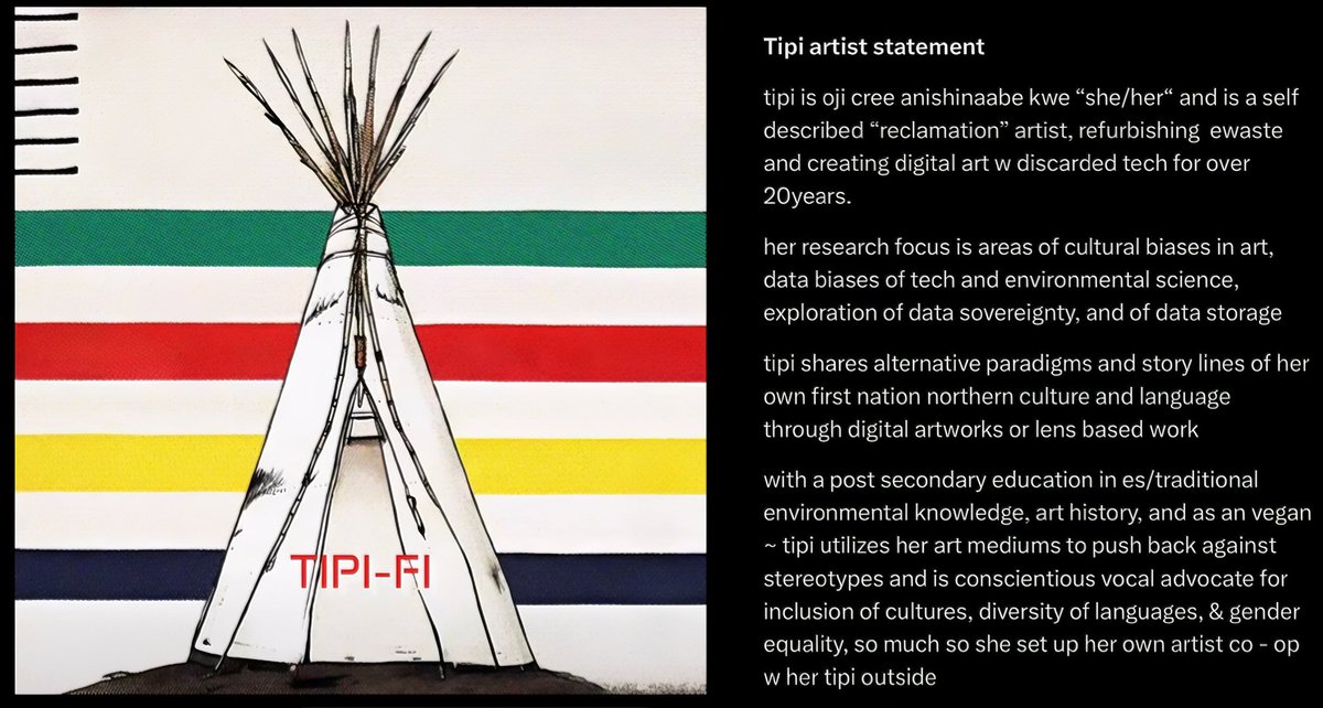 NFTipi's tweet image. ◾️

👋🏽👩🏽 waachi’ye!!

as we wrap up #IndigenousHistoryMonth 
I thought to share some of the International Exhibitions my work has been included in ..

by and with many of you but looking at these now I am so honoured

miigwech 🙏🏽 

thank you for walking this path w me✨

~ tipi
