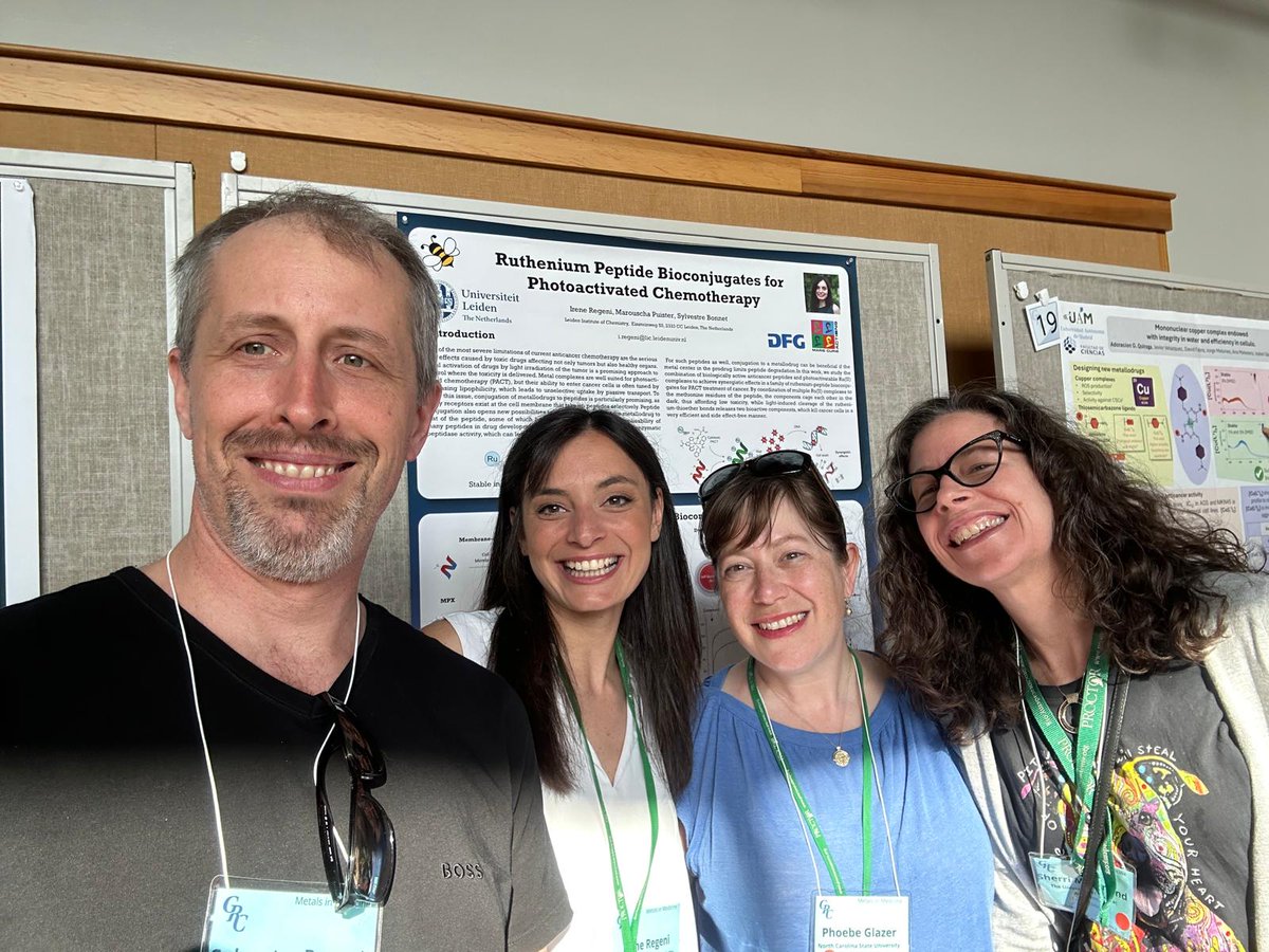 IreneBenzop's tweet image. Amazing #GRC Metals in Medicine! Hopefully the first of many 😍
Thanks for the fantastic group discussion at my poster @BonnetSylvestre @GlazerChemLab @McFarland_Labs !