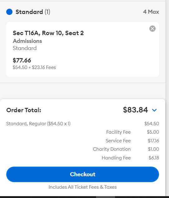 I hate this steaming pile of nazi shit that Elon has turned Twitter into. But I have to post this just to share how evil and greedy <a href="/axs/">AXS</a> is for the fees on these <a href="/SabrinaAnnLynn/">Sabrina Carpenter</a> tickets. up to 76% of the face value of the ticket price is being charged in additional fees.