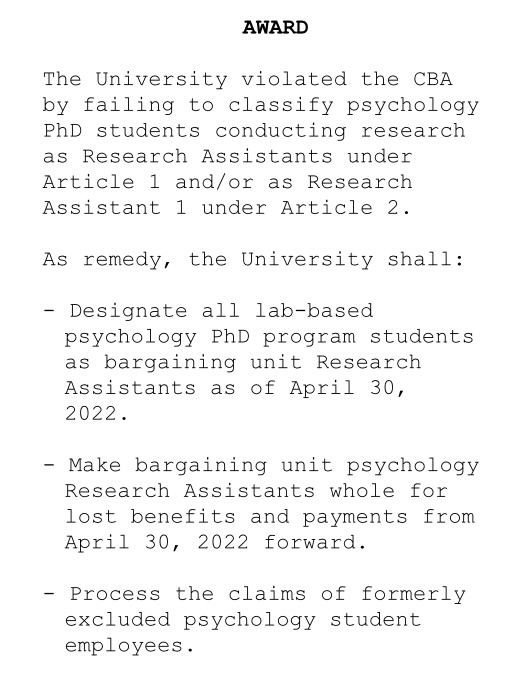 Steven W. Kasparek (he/they) 🏳️🌈✊🏽 (@swkasparek) on Twitter photo 2.5 years ago I discovered that I was excluded from our graduate union (<a href="/hgsuuaw/">Harvard Grad Students Union-UAW Local 5118</a>) because as a student I was "learning" not "working." I filed a grievance that Harvard University denied. We took the case to arbitration. Today, we won. Unions work! #AcademicChatter 2.5 years ago I discovered that I was excluded from our graduate union (<a href="/hgsuuaw/">Harvard Grad Students Union-UAW Local 5118</a>) because as a student I was "learning" not "working." I filed a grievance that Harvard University denied. We took the case to arbitration. Today, we won. Unions work! #AcademicChatter