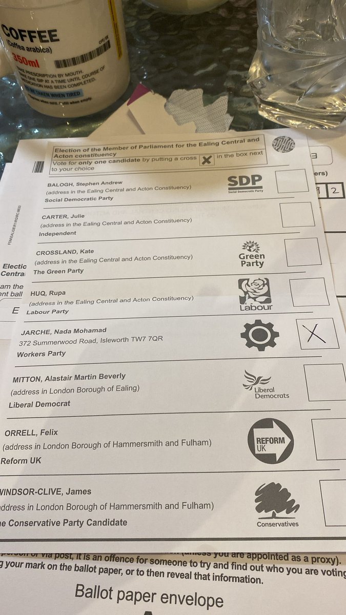 NadaJarche's tweet photo. π³οΈ On 4th July 2024, VOTE for Nada Jarche β the Workers Party of Britain MP Candidate for Ealing Central & Acton!
#VoteNada4EalingCentral β
#WorkersPartyGB π¬π§
#ForBritainForGaza π΅πΈ
#BoycottLabour β
#CeasefireNow β https://t.co/MRCMLOlXKQ