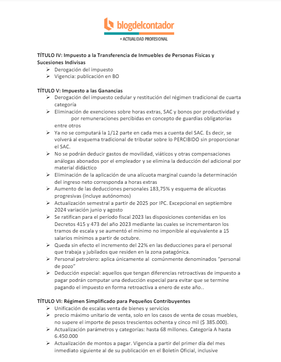 BlogDelContador's tweet photo. 🔴MEDIDAS FISCALES PALIATIVAS Y RELEVANTES: PUNTEO DE TEMAS MÁS IMPORTANTES

⏩Resumen de lo mas relevante del paquete fiscal sancionado ayer en Diputados.