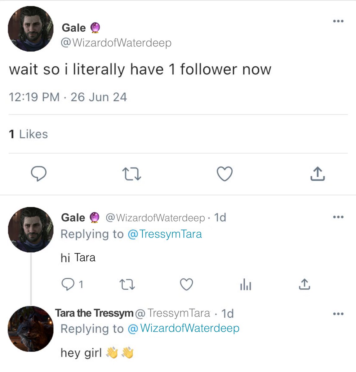 LadySapphyre's tweet photo. Gale after Mystra cast him out https://t.co/YoyZbbCdKY