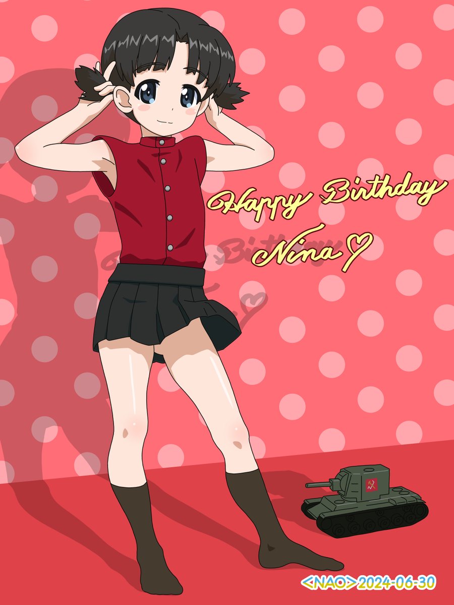 ガルパン「#ガルパン #GuP #garupan の頼れる同士 #ニーナ だべ 本日6月3」|＜ＮＡＯ＞ pixivでrequest待ってます!のイラスト