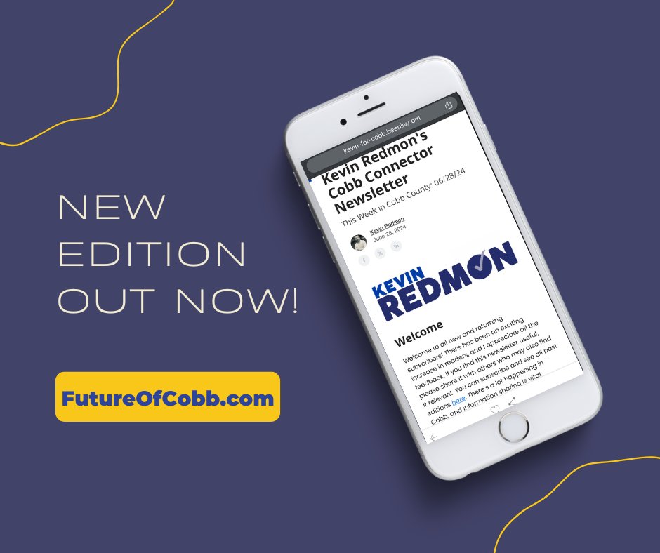 A runoff election, another map hearing, and a meaningful addition to the Concord Covered Bridge Historic District. Learn about all of this and more at FutureOfCobb.com! #StayInformed
