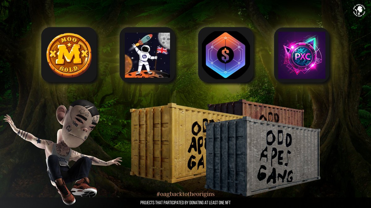 Odd Apes Gang (@oddapesgang) on Twitter photo Hey #MultiversXNFTs fam! We have reached the fourth day of presentations and who knows how many more are left!😎
@PulsarTransfer send 100 UNITYX to 200 reactions
🎁 Tag 3 friends, follow us and the four projects presented here to win an OAG Mystery Container NFT! 24h⌛️
These Hey #MultiversXNFTs fam! We have reached the fourth day of presentations and who knows how many more are left!😎
@PulsarTransfer send 100 UNITYX to 200 reactions
🎁 Tag 3 friends, follow us and the four projects presented here to win an OAG Mystery Container NFT! 24h⌛️
These