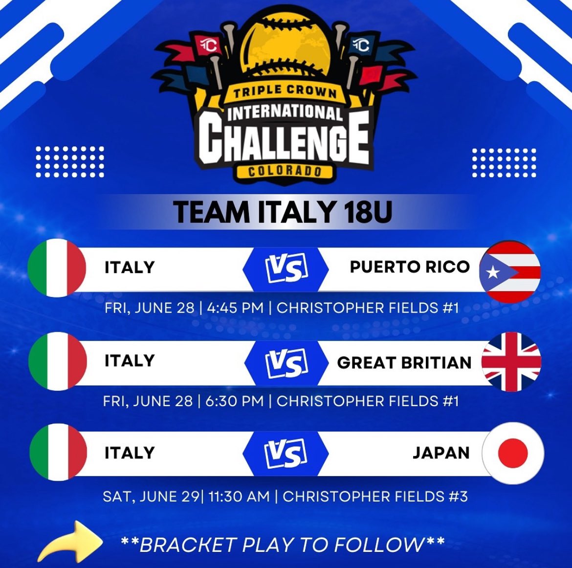 Pool games start today!! Let’s go Team Italy!! Come watch us play at Christopher fields!! <a href="/national16usars/">Nationals - SARS</a> <a href="/KellSoftball/">Kell Fastpitch</a>