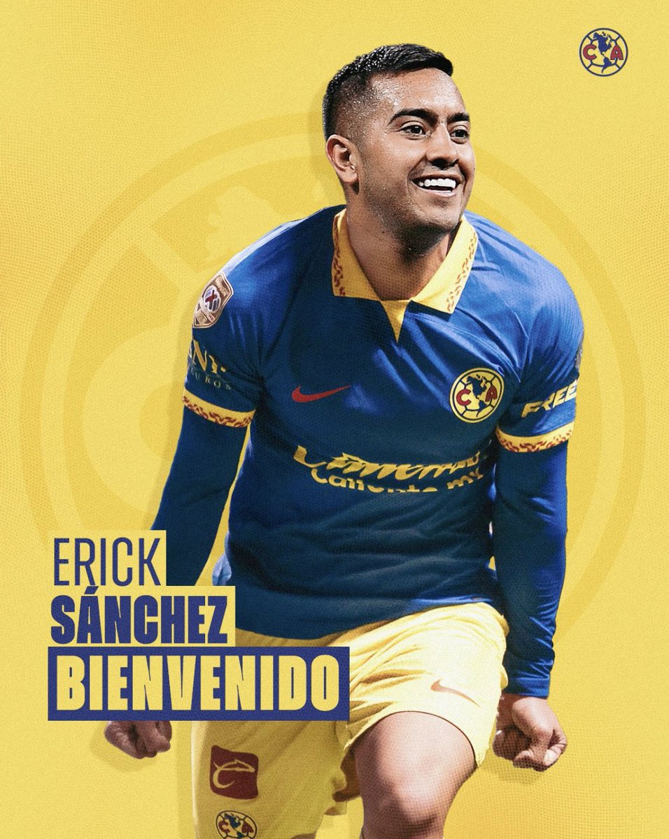KiggoTips's tweet photo. ¡Es oficial! Chiquito Sánchez llega al Club América,  dejando en claro que buscan el tricampeonato.  🦅 https://t.co/eJ7Dzv10vR