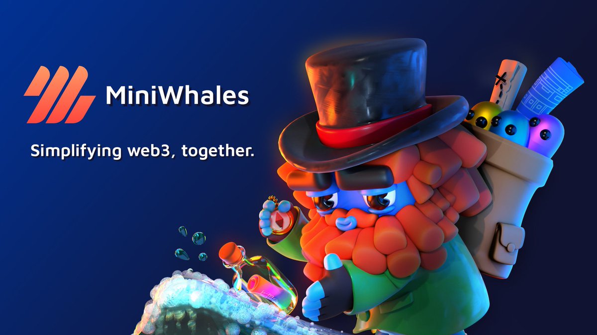 🚀 MiniWhales is launching soon! 

Our consumer crypto app offers the world's first proof of skills protocol to bridge the web2 to web3 gap.

Interested in winning a Blueprint and unlocking our Builders’ Rewards program?

1.  Like, rt, tag 3 friends👇
2. Fill out form in bio 👆