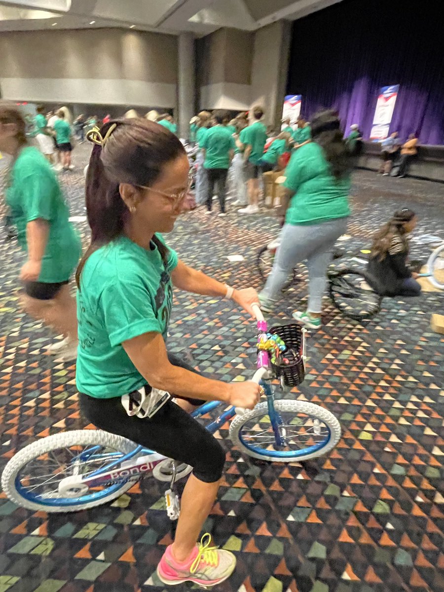 NEHASHOP's tweet photo. SkillsUSA Nationals Community Project; building bikes for the local YMCA. 
#girlsingear #SkillUSANationals2024 https://t.co/uRbkOSbqGu