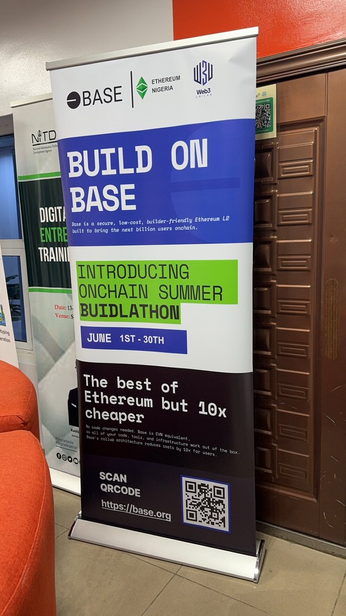 Web3Unilag's tweet photo. 🔴 Red 
🟡 Set
🔵 Buidl on @base!

🧑‍💻 Devs in our community have started teaming up to build with @EthereumNigeria to participate in The Onchain Summer Buildathon. https://t.co/10Iz22RRNg