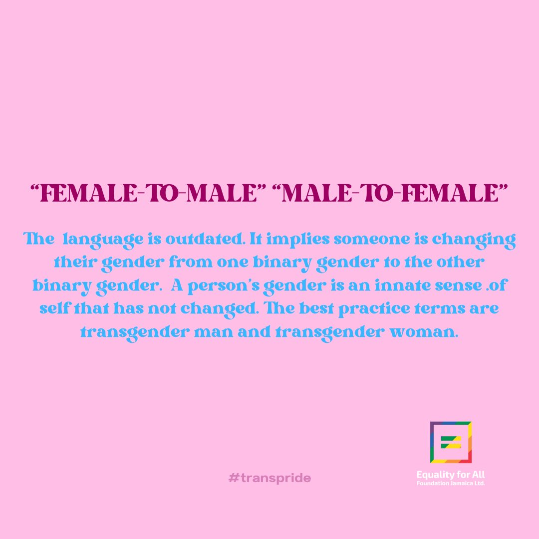 EqualityJa's tweet photo. Just a few things we think you should know! 

#transpride #transvisibility #equalityforall #equalityja #transwave https://t.co/iMO3J9qq8F