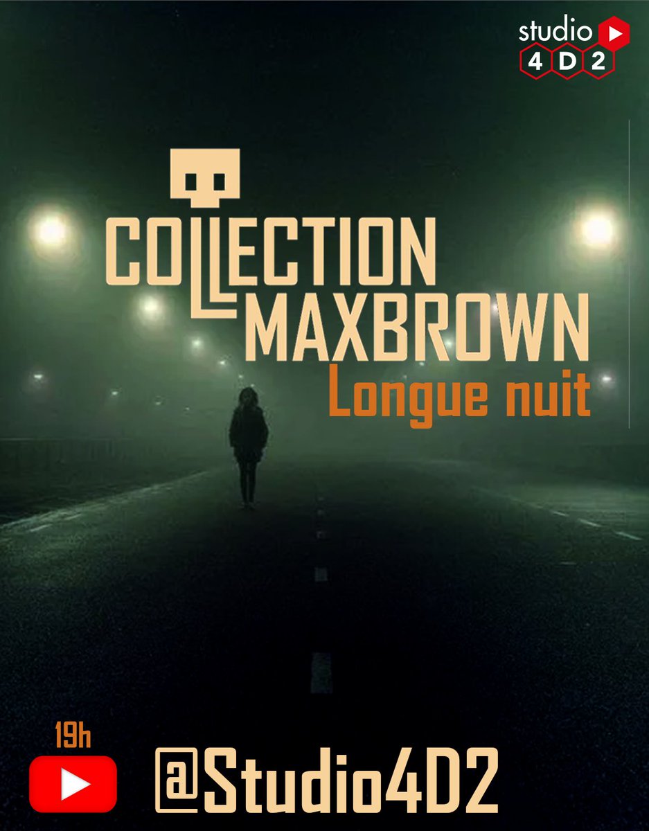 Studio4D2's tweet image. Samedi 19H, sort la dernière vidéo de la Collection #Maxbrown sur #Youtube. C'est "Longue nuit" et on vous invite à ne vraiment pas la rater.
youtube.com/@Studio4D2 
On rappel que le JDR "La collection Maxbrown" sort en Financement le 16 septembre 2024 sur #Gameontabletop.