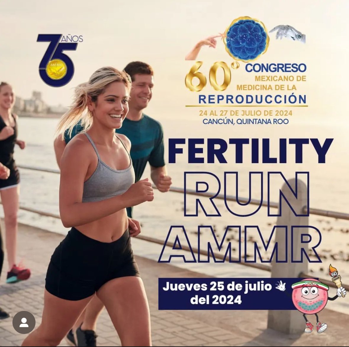 drroquebr's tweet photo. Prepárate para correr, caminar o sirmplemente divertirte y compartir con colegas y amigos en favor de la medicina, la salud y la fertilidad en la #CarreraAMMR2024 en el marco del #CongresoAMMR #YoConAMMR #DisneyPlus #DebateNight #TaylorSwift #Ronaldo #Checo #WhatsApp https://t.co/EglrQ0i2a2