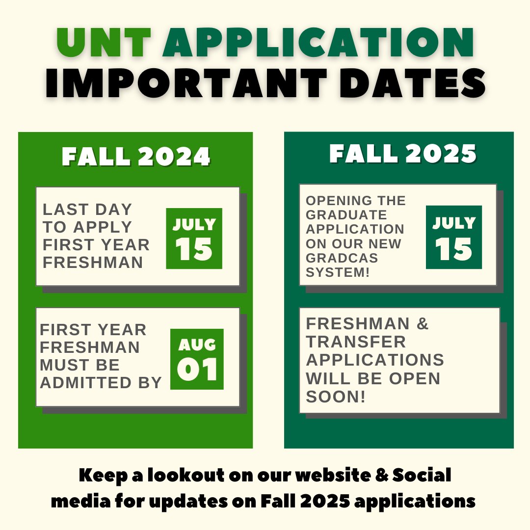 ✨IMPORTANT APPLICATION DATES ✨