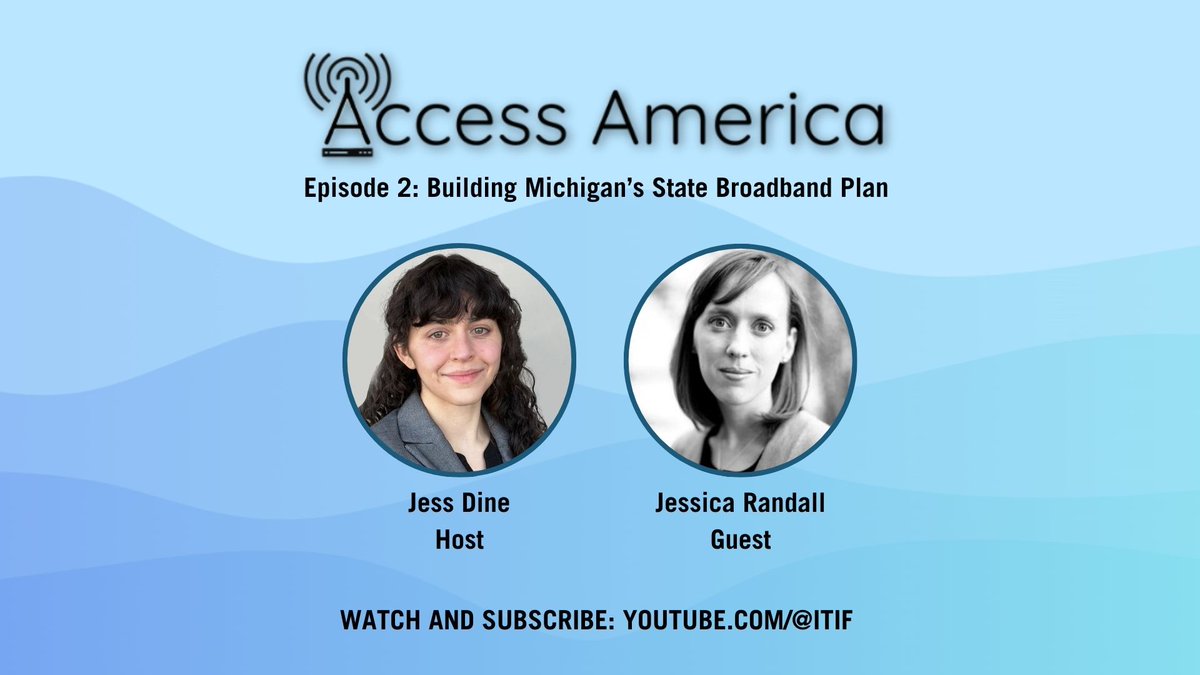 ITIFdc's tweet photo. 🔍 #AccessAmerica Episode 2 drops Monday! @Jess_dine will chat with Jessica Randall @MiInfraOffice about #BEAD in Michigan. Be sure to catch their Community Meeting in a Box program &amp; other efforts to close the #digitaldivide. Exciting discussion ahead! https://t.co/qOuDFEfmmq