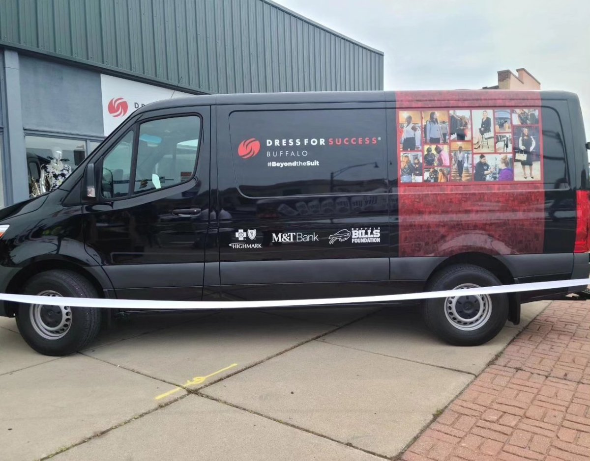 DFSBuffalo's tweet photo. The Mobile Boutique will enable us to reach even more women in our community, providing them with the professional attire and support they need to succeed. https://t.co/MzaUcD01JF